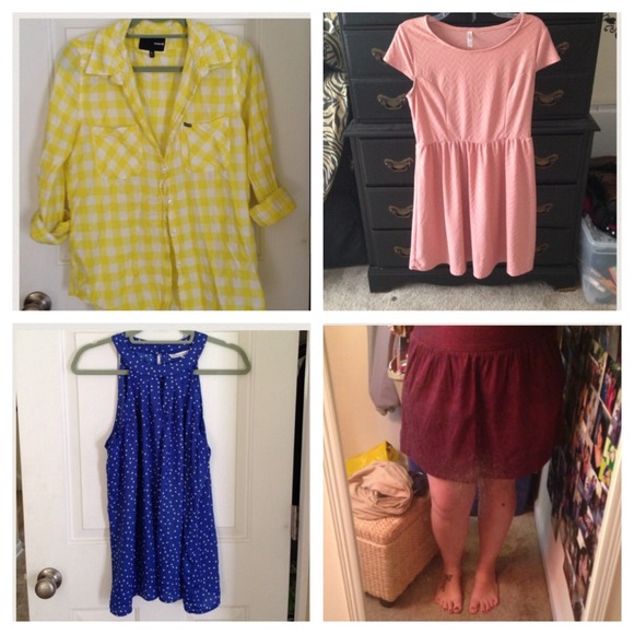 ❗️Bundle❗️Yellow and white plaid flannel