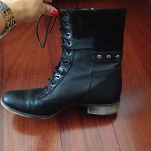Boutique 9 Black Combat Boots