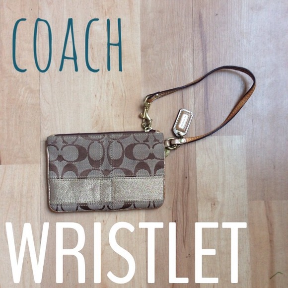 Gold Coach Wristlet