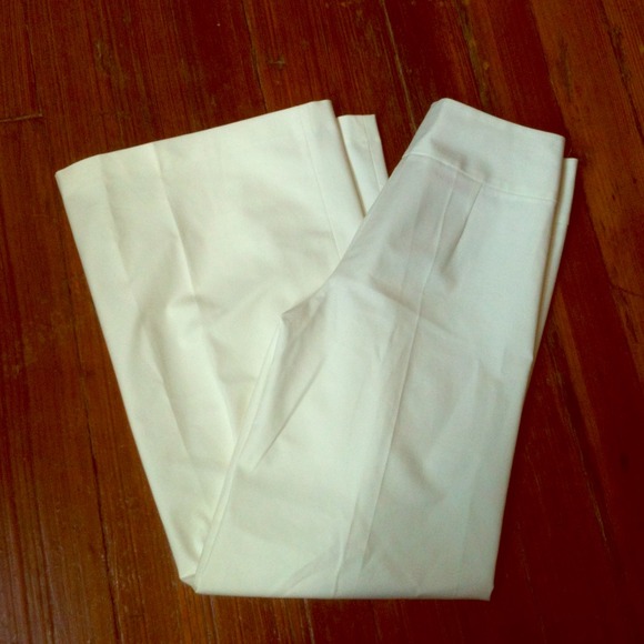White high waist wide leg Milly pants