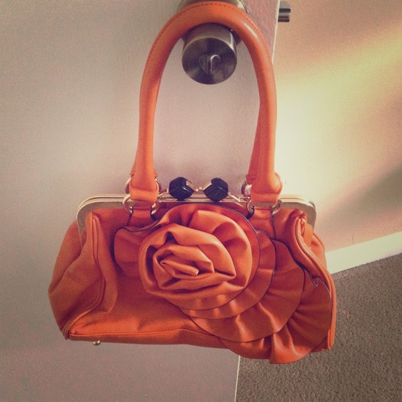 ❌TRADE❌Orange flower handbag