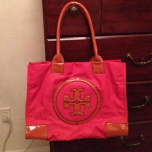 Bundle orange and black New Tory Burch Ella tote