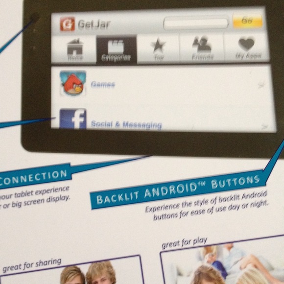 7" android media tablet