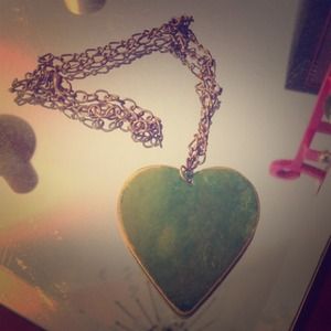 Thrasher style heart necklace