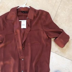 Madewell Silk Blouse, New With Tags