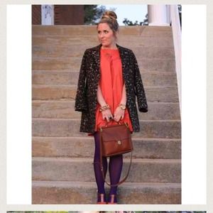 SOLD!! BCBG orange babydoll dress