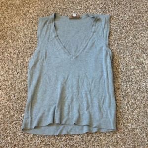 Grey v neck sweater vest