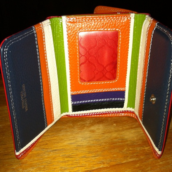 Colorful Leather Trifold Wallet