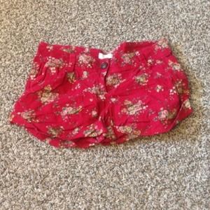 Red floral short