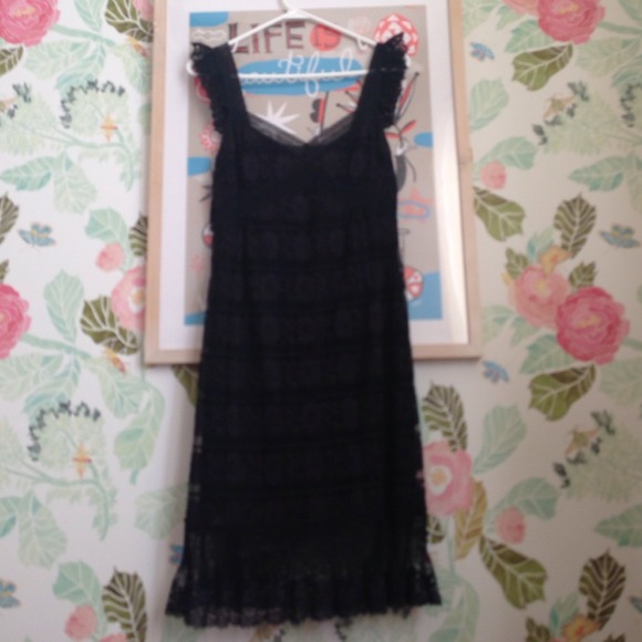 Timeless Black Lace Cocktail Dress, Anna Sui, Sz 8
