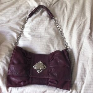 BCBGMAXAZRIA Berry Leather Shoulder Bag