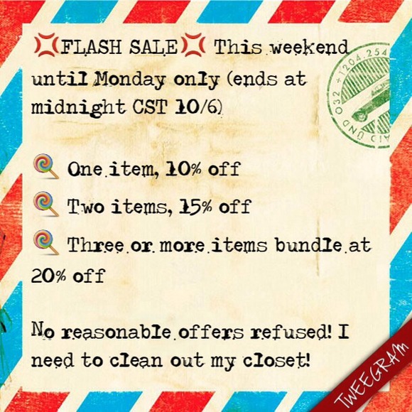 💢FLASH SALE💢 THIS WEEKEND ONLY