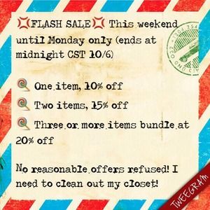 💢FLASH SALE💢 THIS WEEKEND ONLY