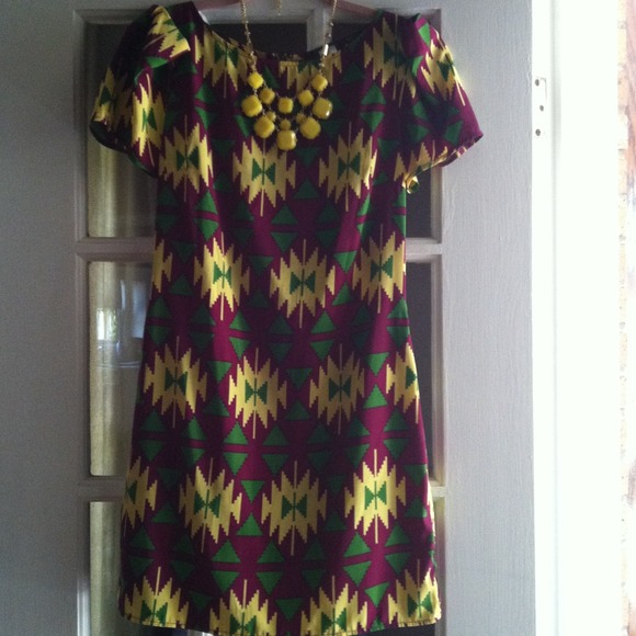 Aztec print dress