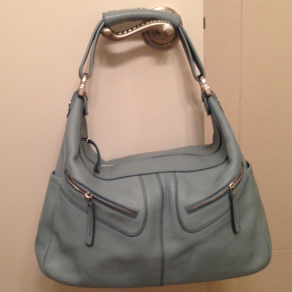 REDUCED Light blue leather TODs bag