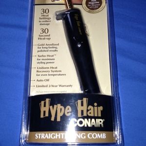 Hair straightening comb