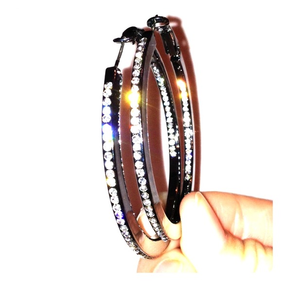Bling Hoop Earrings from Express