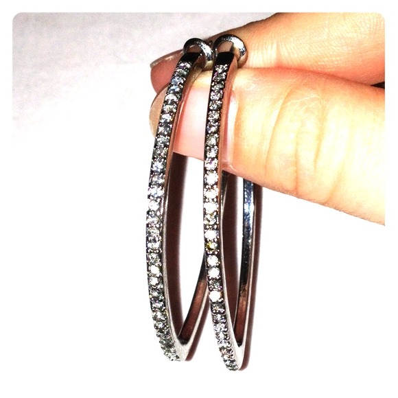 Bling Oval Earrings from Express