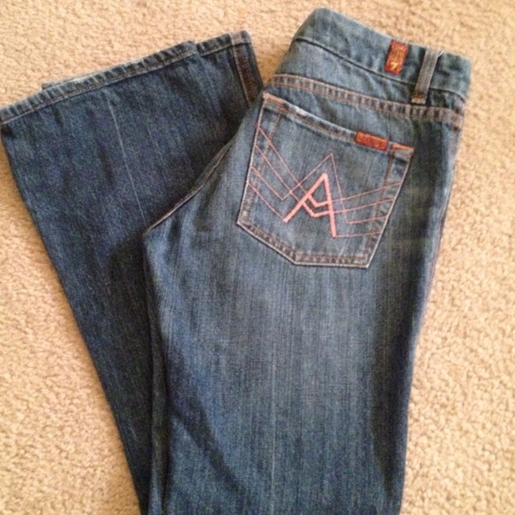 👄 Last Chance 👄 7 for all Mankind A pocket jeans - Picture 2 of 4