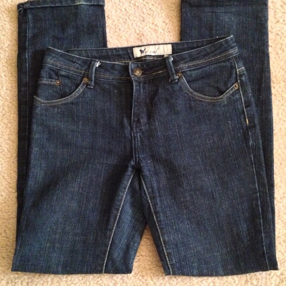 Dark Rinse Straight Leg Jeans - Picture 2 of 4