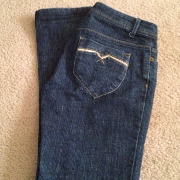 Dark Rinse Straight Leg Jeans - Picture 3 of 4