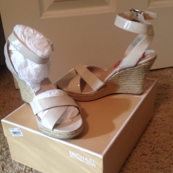 MICHAEL Michael Kors Shoes - Mid ankle strap nude wedges