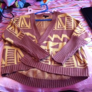 Brown and yellow sweater