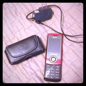 Samsung a777 Slider At&t Red Cell Phone