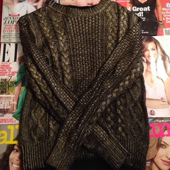 Michael Kors Long Sleeve Gold Sweater