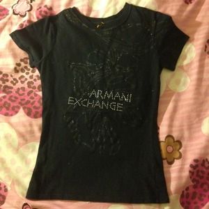 Black Armani exchange tee shirt top