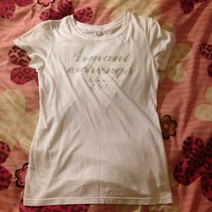 White AX Armani exchange tee shirt top