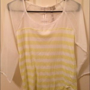 Lauren Conrad 3/4 Sleeve Sheer Shirt