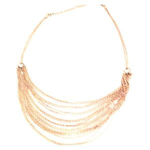 Muti-Strand Gold Tone Costume Necklace