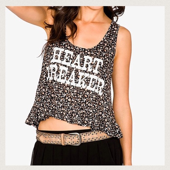 Heart breaker tank top floral