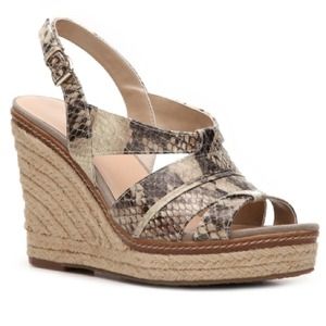 Price⬇️ Anne Klein AK Snake Skin Wedge Espadrilles