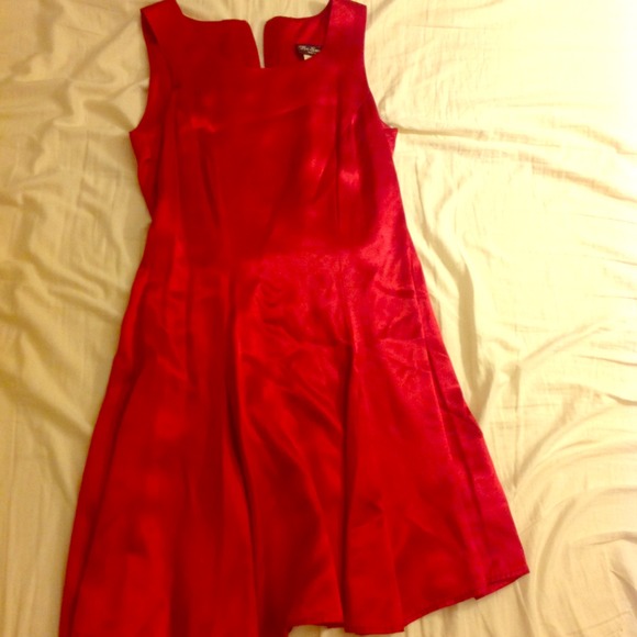 Silky red dress
