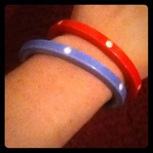 Polkadot bracelet set BLUE and RED