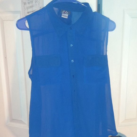 Beautiful Royal Blue chiffon shirt💙