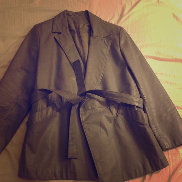 Grey pleather jacket