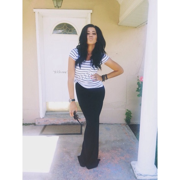 Black and white stripped shirt
