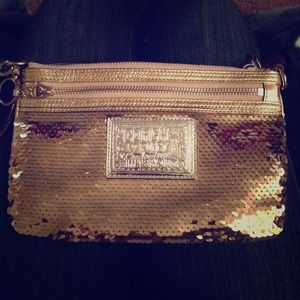 Gold Coach Wristlet!!
