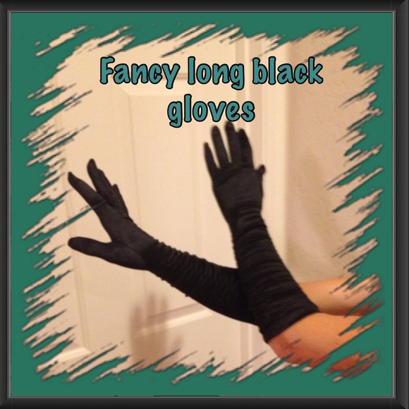 SOLD!! Long black dress gloves
