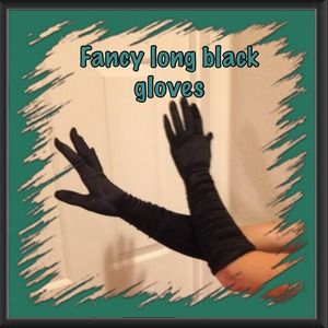 SOLD!! Long black dress gloves