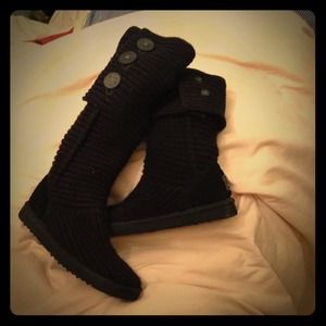 Ugg Black Cardy Sweater Boots