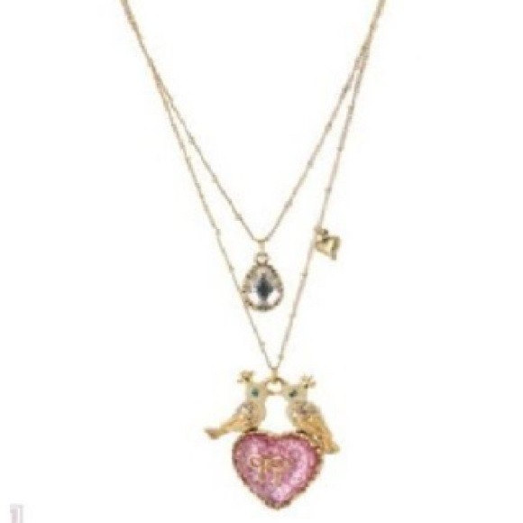Betsey Johnson love bird necklace