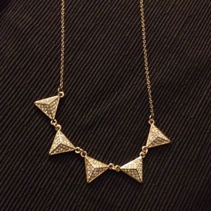 Rhinestone pyramid necklace