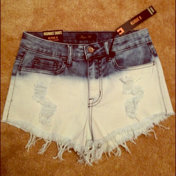 Klique B Denim - PRICE✂ 5/26 💙NWT Bleach ombré high waisted shorts