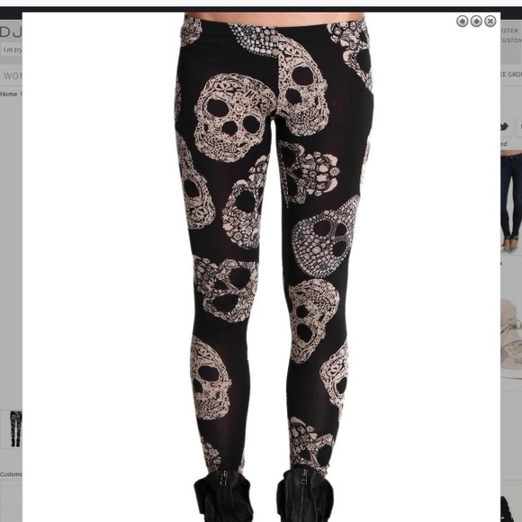 Skull Print Leggings