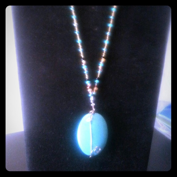 Teal necklace