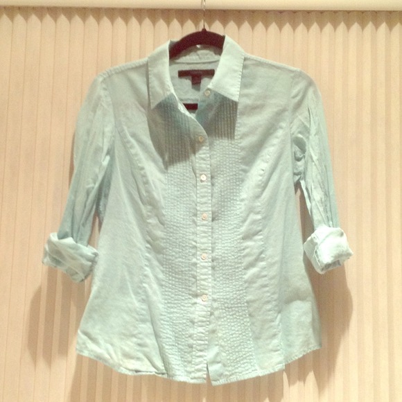 Express Mint Green Tuxedo Shirt